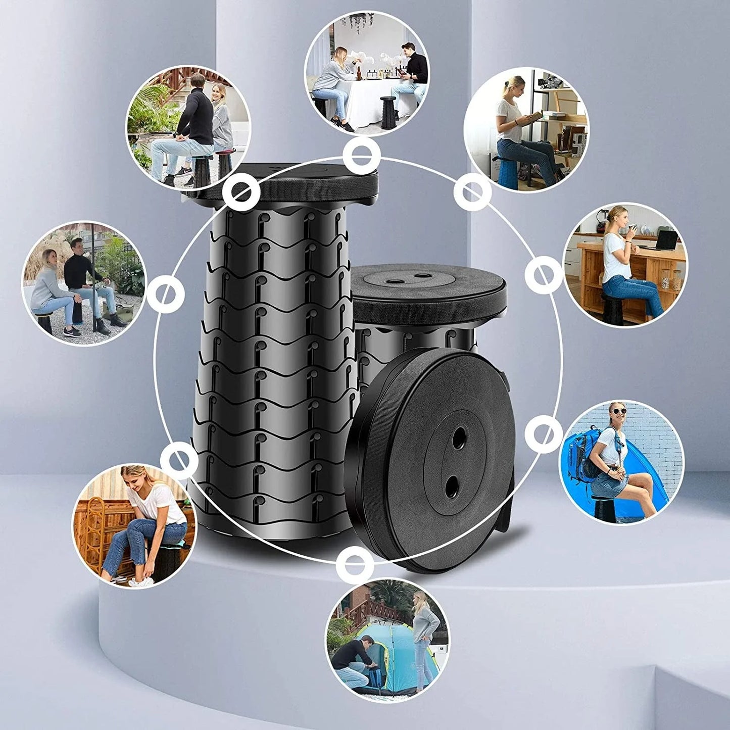 كرسي قابل للطي والسحب